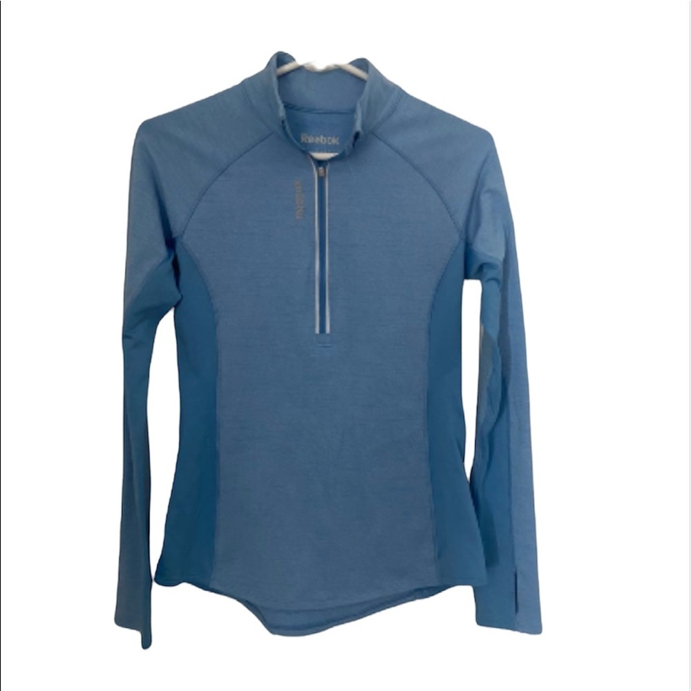 Reebok Speedwick 1/4 Zip Up Blue Pullover Jacket Sz L